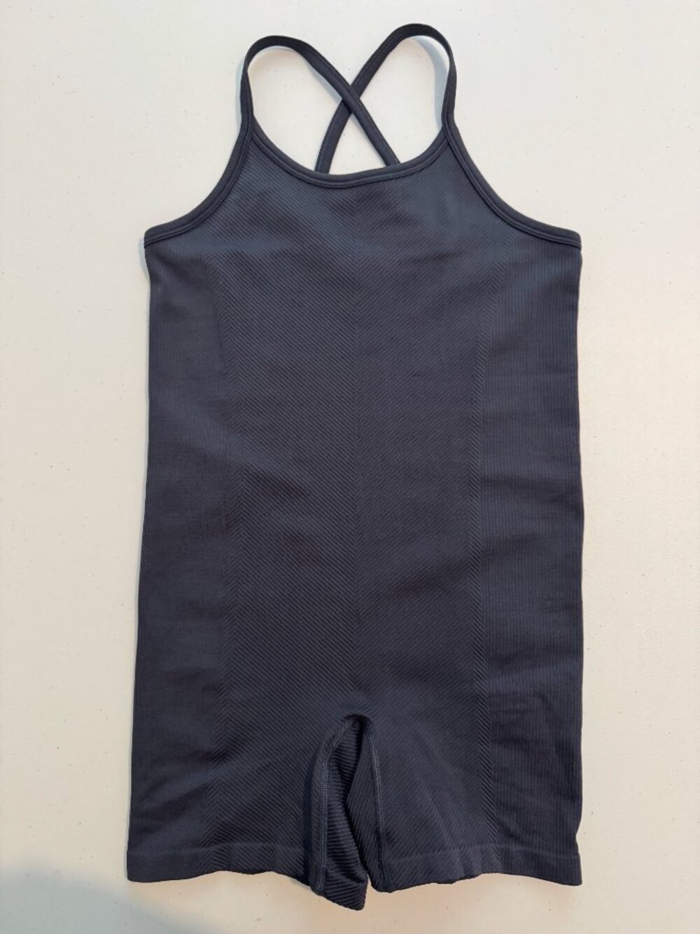 All In Motion Romper Large Black Compressive Spaghetti Strap Pilates Sporty Luxe